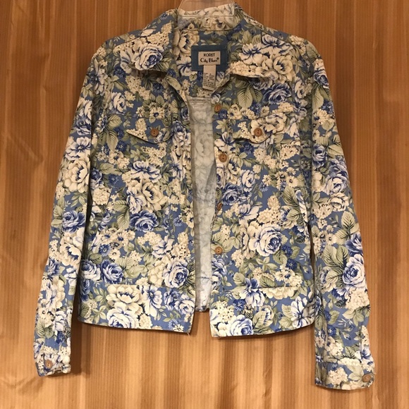 Koret Jackets & Blazers - Floral denim jacket